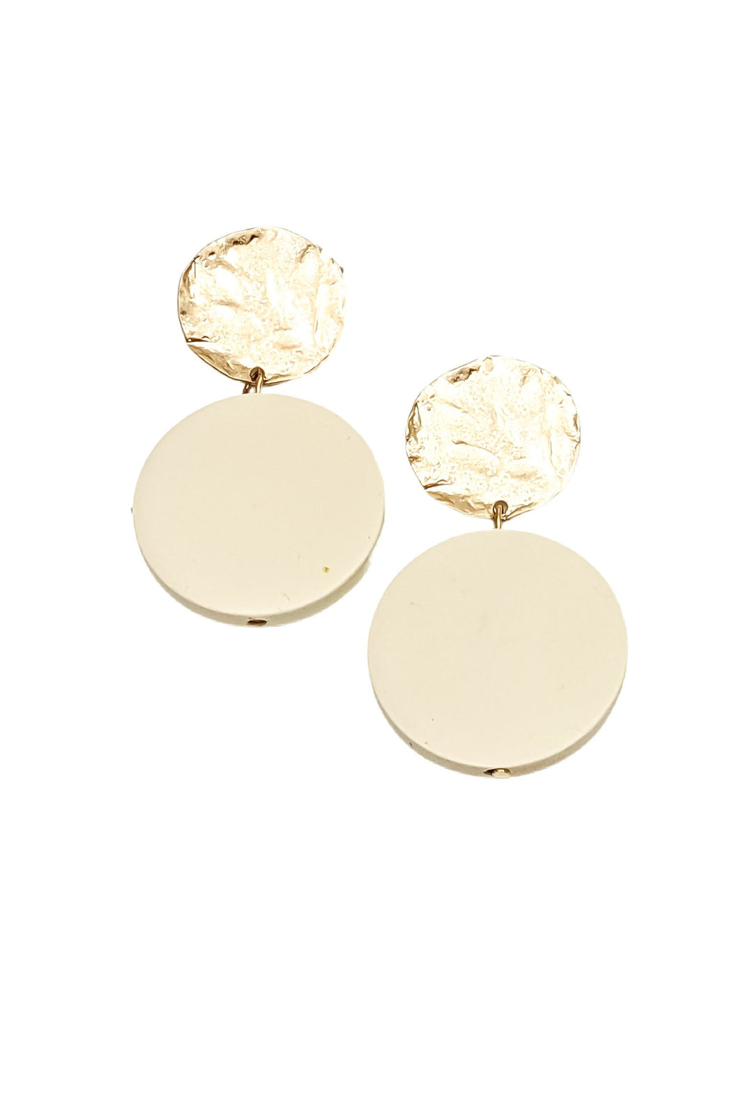 Mya Clay Earrings- Ivory