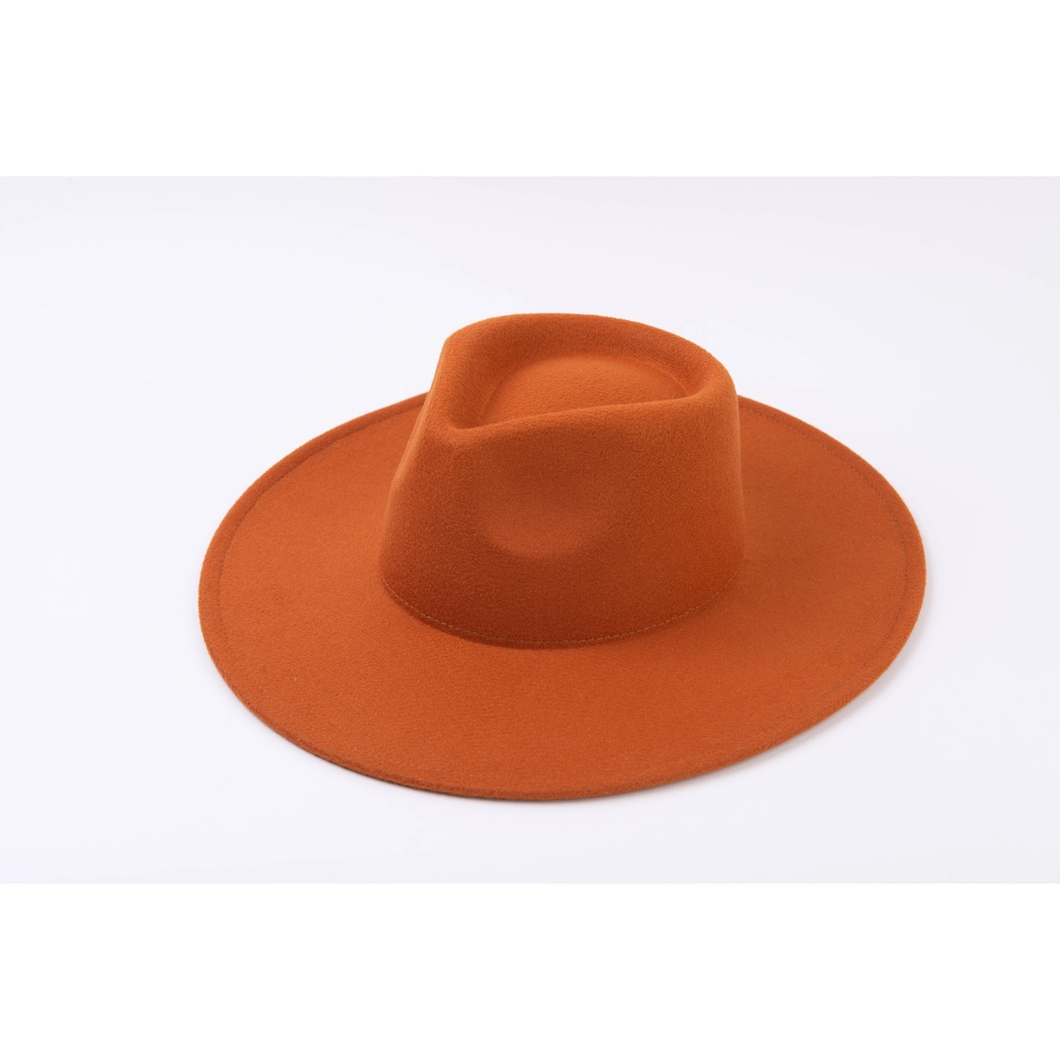 Ariel Vegan Felt Hat- Rust