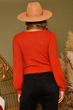 Load image into Gallery viewer, Rust Ruched Front Sweater
