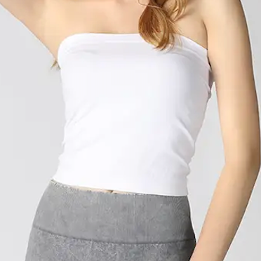 Plain Jersey Tube Top in White